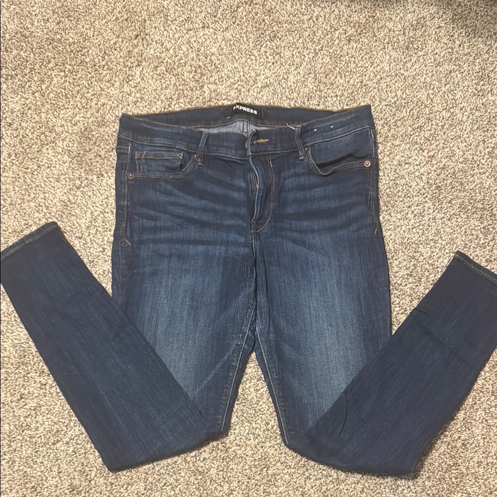 Express Blue Skinny Jeans with Versatile Stretch
